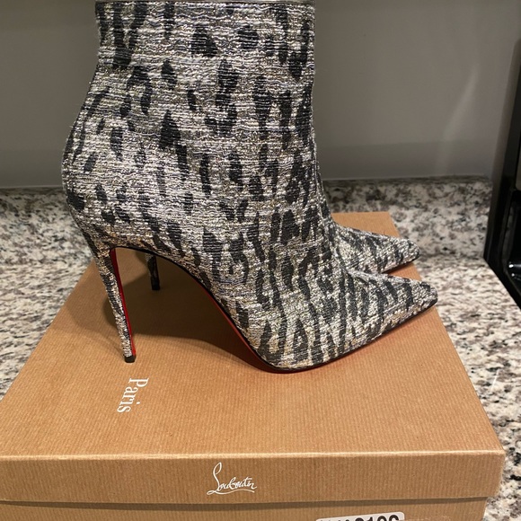 Christian Louboutin So Booty 100 Lurex Gigi 39.5 - Picture 3 of 4